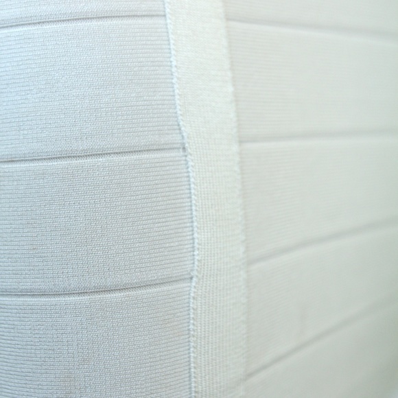 Bebe Bandage Mini Dress Stretch White Black Fitted - Picture 7 of 8